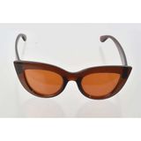 Kahverengi Çerçeve Cat Eye Kadın Güneş Gözlüğü - Moda Gözlük Nemere - 1