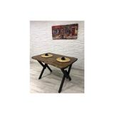 Kahverengi Doğal Ahşap Kütük Masa 80*120 cm