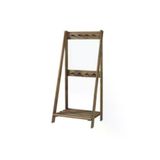 Kahverengi Dogal Ahsap Vestiyer Askilik Ayakkabilik 155X77x40 Cm