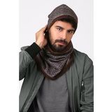 Kahverengi Erkek Bere ve Boyunluk 2li Set Takım BB-103