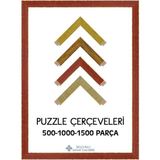Kahverengi Eskitme Puzzle Çerçevesi 50X70 cm 30 mm Kalınlık 1000'LI Set - Ahşap - Seçenek 1