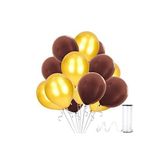 Kahverengi Gold Metalik Balon 30 Adet