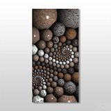 Kahverengi Gri Taşlar Kanvas Tablo 140x210cm