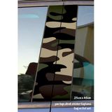 Kahverengi Kamuflaj Askeri Oto Folyo Kaplama - Yan Kapı Sticker - 2Adet Set Tuning Modifiye Yapıştırma