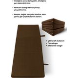 Kahverengi Katlanır Sünger Misafir Yer Yatağı ve Balkon Minderi 7cm - 90 × 190 cm