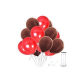 Kahverengi - Kırmızı Metalik Balon 20 Adet