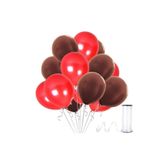 Kahverengi - Kırmızı Metalik Balon 50 Adet