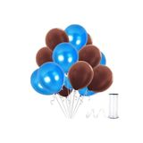 Kahverengi Koyu Mavi Metalik Balon 30 Adet