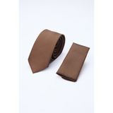 Kahverengi Kuş Gözü Desen 7 Cm Kravat 1090260100