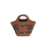 Kahverengi Leopar Desenli Buket Çanta | Leopar Desen | Yaz çantası | Yüksek Kalite | Camel