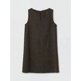 Kahverengi Leopar Desenli Mini Jean Elbise