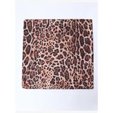 Kahverengi Leopar Desenli Modern Eşarp