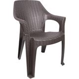 Kahverengi Mandella Queen Rattan Koltuk 1 ADET Ergonomik Tasarım ile Bahçe ve Dış Mekanlar İçin