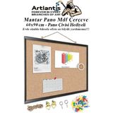 Kahverengi Mantar Pano Mdf Çerçeve 60X90 Cm, Harita Çivisi Hediye, Duvara Monte - Ahşap - Ceviz - Seçenek 1
