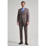 Kahverengi Mono Yaka 6 Drop Slim Fit Tam Astar Esnek Takım Elbise 1001250168
