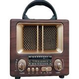 Kahverengi Nostaljik Radyo 8108-BT, Şık ve Retro Tasarım, Harika Ses Kalitesi - Ahşap - Ceviz