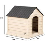 Kahverengi Plastik Köpek Kulübesi 62X76X64 Cm, Dayanıklı ve Şık Tasarım - Ahşap - Ceviz - Seçenek 1