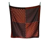 Kahverengi Puantiyeli Fular, Kadın, Polyester, 70x70 cm, Klasik Stil, Elde Yıkanabilir