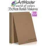 Kahverengi Renkli Mukavva 35X50 Cm 10 Adet 1 Paket Renkli Sert Karton 1.0 Mm Anasınıfı Hobi Etkinlik Okul Öncesi Elişi