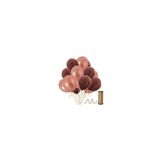 Kahverengi - Rose Gold Metalik Balon 50 Adet+ 5 mt balon zinciri