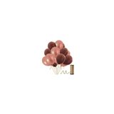 Kahverengi - Rose Gold Metalik Balon 50 Adet
