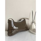 Kahverengi Rugan Cherry Baget Çanta - 30x10
