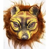 Kahverengi Saçlı Kaplan Aslan Leopar Maskesi Mega Peluş 32 No (5250)