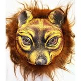 Kahverengi Saçlı Kaplan Aslan Leopar Maskesi Mega Peluş 32 No P119081s6608