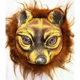 Kahverengi Saçlı Kaplan Aslan Leopar Maskesi Mega Peluş 32 No P80462s4707