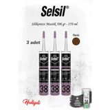 Kahverengi Selsil 3 Adet Silikonize Mastik 500 Gr. Ve Rosie