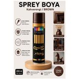Kahverengi Sprey Boya 200 Ml 1 Adet Südor Hızlı Kuruyan Renkli Profesyonel Canlı Renk Ahşap Plastik Demir Metal Porselen