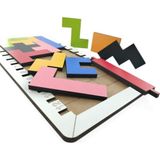 Kahverengi Tetris Oyun Seti, Eğlenceli ve Zeka Geliştirici Tasarım - Seçenek 1 - Ahşap - Ceviz