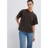 Kahverengi Tişört Loose Fit/Bol Rahat Kesim 1614313-70236