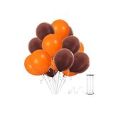 Kahverengi - Turuncu Metalik Balon 50 Adet+ 5 mt balon zinciri