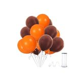Kahverengi - Turuncu Metalik Balon 50 Adet