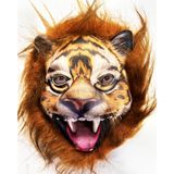 Kahverengi Yeleli Peluş Aslan Kaplan Kurt Maskesi 28 No 24242422033