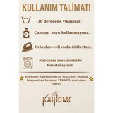 Kai Home 2li Siyah Keten Kumaş 3 Bölmeli Fırfır Detaylı Kaşıklık / Çatal-Kaşık-Bıçak Kılıfı - 10 x 39 cm