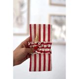Kai Home 6lı Keten 3 Bölmeli Kaşıklık / Çatal-Kaşık-Bıçak Kılıfı - 10 x 36 cm