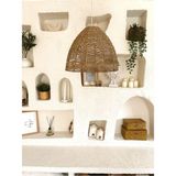 Kai Home E27 Hasır Sarkıt Bohem Avize 1 Hasır Modern Haki 40 x 40