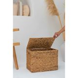 Kai Home Hasır Su Sümbülü Kapaklı Sandık Model 55X38X43 Boy Düzenleyici/organizer/çamaşır Sepeti