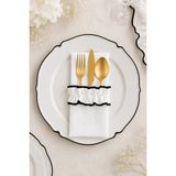 Kai Home Shine White 3 Bölmeli Çatal-Kaşık-Bıçak Kılıfı 2li - 10 x 31 cm