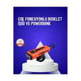 Kaia Life 600 Lümen Şarjlı Bisiklet Farı Cob Yan Çakar Acil Durum