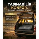 Kaia Life Araç Içi Şişme Yatak Araba ve Kamp Yatağı Çanta Elektrikli Pompa Tamir Kiti ve Yastıklı Yatak Seti