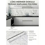 Kaia Life Beyaz Mermer Desenli Yapışkanlı Tezgah Folyosu (3 Mt.x 60 Cm)
