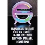 Kaia Life Bluetooth Hoparlör 15W Kablosuz Hızlı Şarj LED Gece Lambası