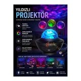 Kaia Life Galaxy Efektli LED Gece Lambası Projektörü Bluetooth Bağlantılı