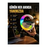 Kaia Life Kablosuz Şarjlı LED Masa Lambası Çalar Saat ve Beyaz Gürültü Özellikli