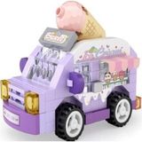 Kaia Life LZ-8638 Loz Dondurma Arabası 140 Parça Block Oyuncak-Mini Poşet