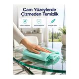 Kaia Life Mikrofiber Cam Bezi Çizmeden Temizlik Sağlayan Yüksek Su Emici Cam Silme Bezi 40X60 Cm