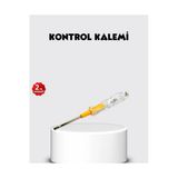 Kaia Life Neon Lambalı Elektrik Kontrol Kalemi Nikel Kaplama 110-220V
